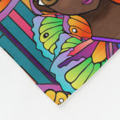 Beautiful Butterfly Girl Fleecedecke (Ecke)
