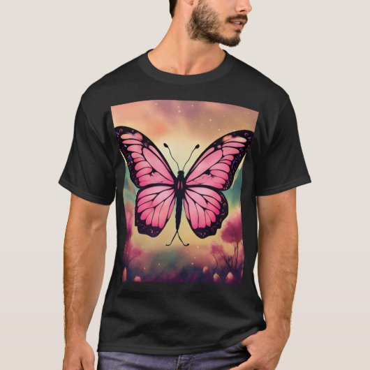 Beautiful Butterfly Graphic T-Shirt – Stylish Natu (Vorderseite)