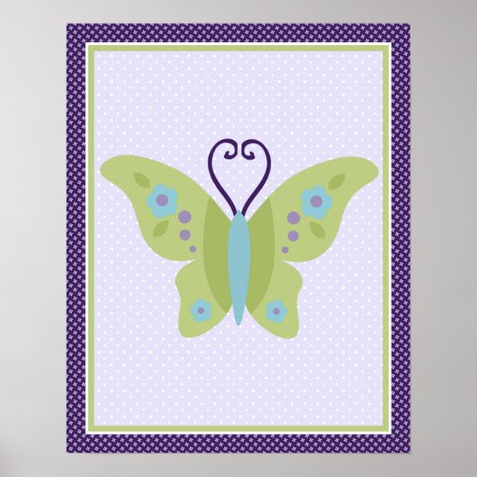 Beautiful Butterfly Kinderzimmer Art Poster (Vorne)