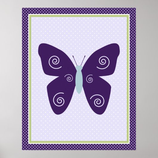 Beautiful Butterfly Kinderzimmer Art Poster (Vorne)