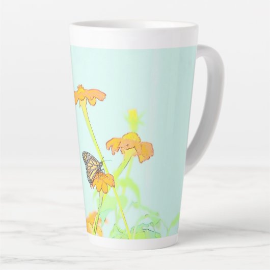 Beautiful Butterfly Latte Mug Milchtasse (Rechte Ecke)