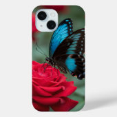 Beautiful Butterfly Red Rose - Case-Mate iPhone Hülle (Rückseite)