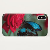 Beautiful Butterfly Red Rose - Case-Mate iPhone Hülle (Rückseite (Horizontal))