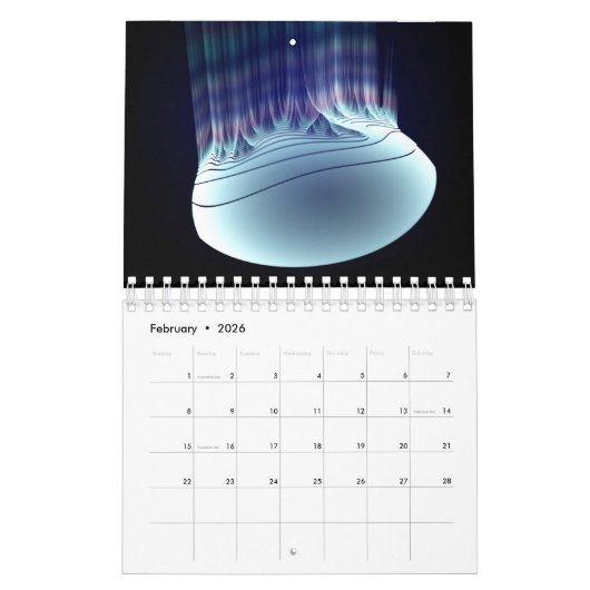 Beautiful Calendar 2022 with Fractal Art Kalender (Feb 2026)