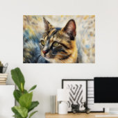 Beautiful Calico Cat Art Poster Cat Lover (Heimbüro)