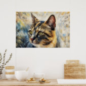 Beautiful Calico Cat Art Poster Cat Lover (Küche)
