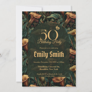 Beautiful Call Lilies Charm Girl’S Birthday Einladung