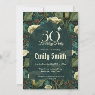 Beautiful Call Lilies Flower Teen Birthday Einladung