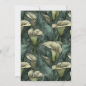 Beautiful Call Lilies Themed Milestone Birthday Einladung (Rückseite)