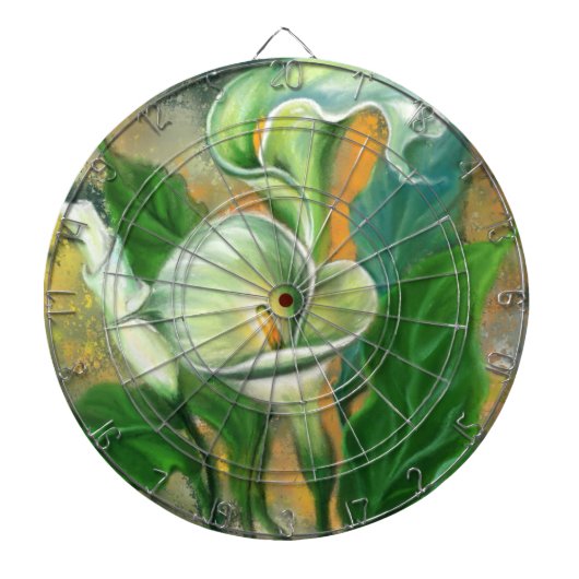 Beautiful Calla Lily Blume Dart Board Dartscheibe (vorne)