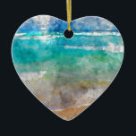 Beautiful Cancun Beach - Wasserfarbe Keramik Ornament<br><div class="desc">Beautiful Cancun Beach - Wasserfarbe</div>