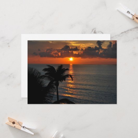 Beautiful Cancun Sunset Karte (Vorderseite/Rückseite Beispiel)