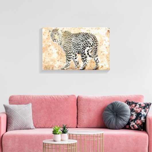 Beautiful Canvas Print - Leopard Leinwanddruck (Insitu (Wohnzimmer))