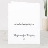 Beautiful Cardinal Christmas Greeting Card Karte (Rückseite)