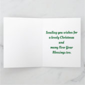 Beautiful Cardinal Christmas Greeting Card Karte (Innenseite)