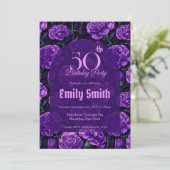 Beautiful Carnation Fantasy 20Th Birthday Einladung (Stehend Vorderseite)