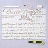 Beautiful Carte Postale Französisches Skript-Tissu Seidenpapier (Handwerk)