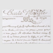 Beautiful Carte Postale Französisches Skript-Tissu Seidenpapier (Vorderseite)