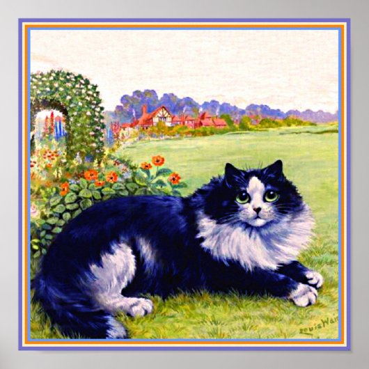 Beautiful Cat, named Peter, Louis Wain famous Pet Poster (Vorne)