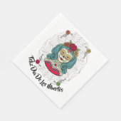 Beautiful Catrina Feliz Día de Muertos Serviette (Ecke)