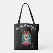 Beautiful Catrina Feliz Día de Muertos Tasche (Rückseite)