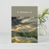 Beautiful Celebration of Life Service Lake Beach Einladung (Stehend Vorderseite)