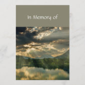 Beautiful Celebration of Life Service Lake Beach Einladung (Vorderseite)