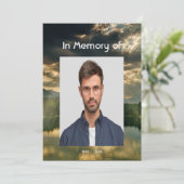 Beautiful Celebration of Life Service  Lake Beach Einladung (Stehend Vorderseite)