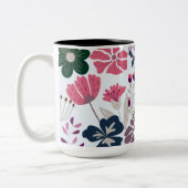 Beautiful & Charming Modern Floral Zweifarbige Tasse (Links)