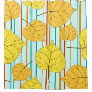 Beautiful cheerful autumn seamless pattern with co duschvorhang