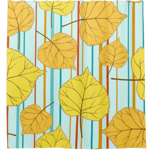 Beautiful cheerful autumn seamless pattern with co duschvorhang (Vorderseite)