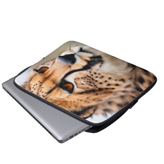 Beautiful Cheetah Laptopschutzhülle (Vorne Knopf)