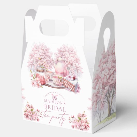 Beautiful Cherry Blossom Bridal Tee Geschenkschachtel (Geöffnet)
