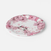 Beautiful Cherry Blossom Mixed Medium Print Pappteller (Schrägansicht)