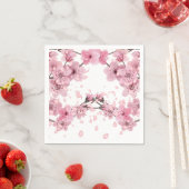 Beautiful Cherry Blossom Mixed Medium Print Serviette (Beispiel)