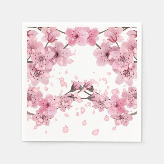 Beautiful Cherry Blossom Mixed Medium Print Serviette (Vorderseite)
