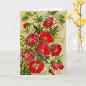 Beautiful Cherry Red Wild Rose Notecards Karte (Gelbe Blume)
