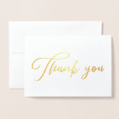 Beautiful Chic Calligraphy Vielen Dank Folienkarte (Vorderseite mit Umschlag)