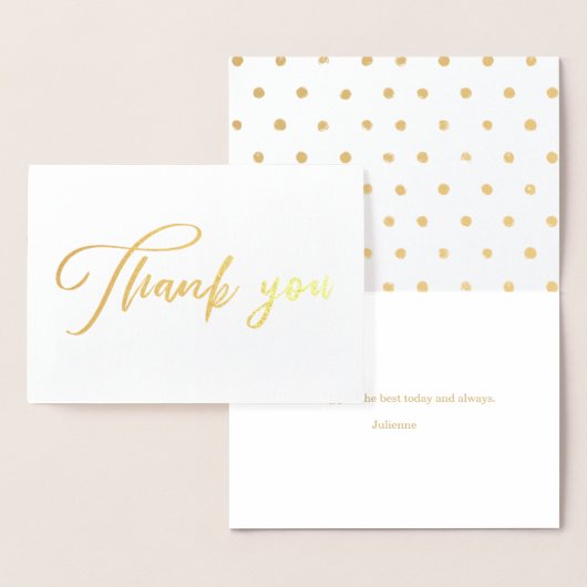 Beautiful Chic Calligraphy Vielen Dank Folienkarte (Anzeige)