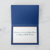 Beautiful Chic Floral Bouquet White Flower Holiday Karte (Innenseite)