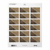 Beautiful Chic Girl Leopard Print Gold Glitzer Adressaufkleber (Vorne)