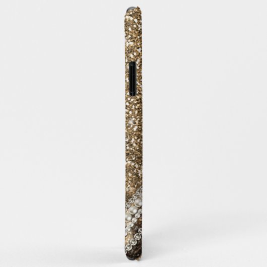 Beautiful Chic Girl Leopard Print Gold Glitzer Case-Mate iPhone Hülle (Hinten/Rechts)