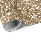 Beautiful Chic Girl Leopard Print Gold Glitzer Geschenkpapier (Rolleneckpunkt)