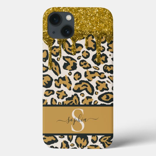 Beautiful Chic Imitate Glitzer Leopard Print Case-Mate iPhone Hülle (Rückseite)