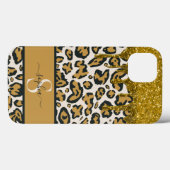 Beautiful Chic Imitate Glitzer Leopard Print Case-Mate iPhone Hülle (Rückseite (Horizontal))