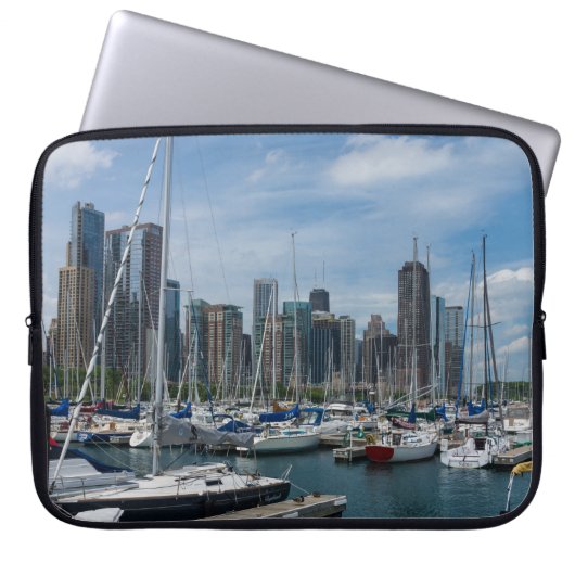 Beautiful Chicago Harbour Laptopschutzhülle (Vorderseite)