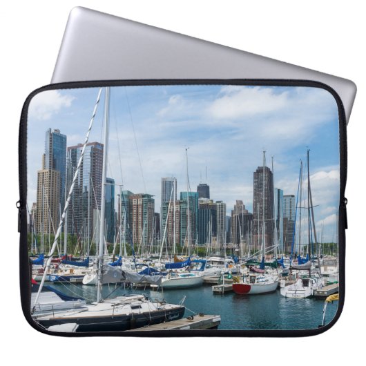 Beautiful Chicago Harbour Laptopschutzhülle (Vorderseite)