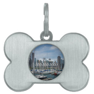 Beautiful Chicago Harbour Pet Name Tag Tiermarke