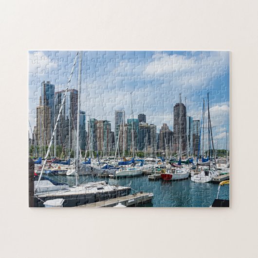 Beautiful Chicago Harbour Puzzle (Horizontal)