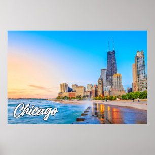 Beautiful Chicago, Illinois, Vereinigte Staaten Poster
